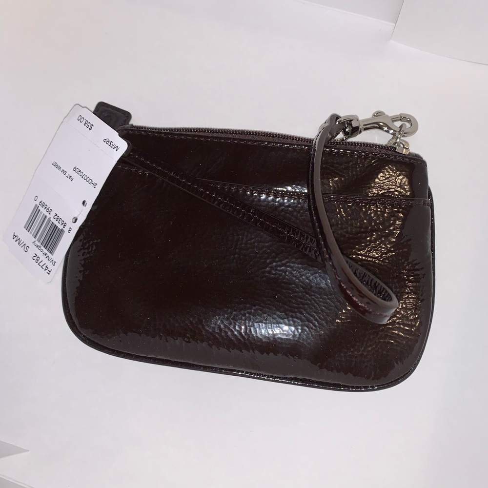 NEW COACH PATENT LEATHER SMALL WRISTLET 47782
